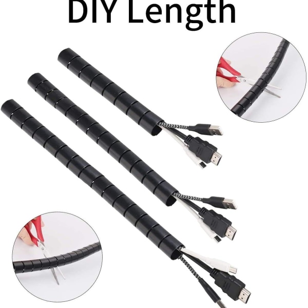 Kabeldeksel, 2 m fleksibel kabelhåndtering med elektrisk kappe, KLB