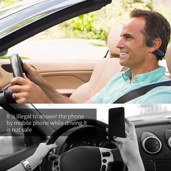 Bone Conduction-hovedtelefoner, trådløse Bluetooth-hovedtelefoner, sort