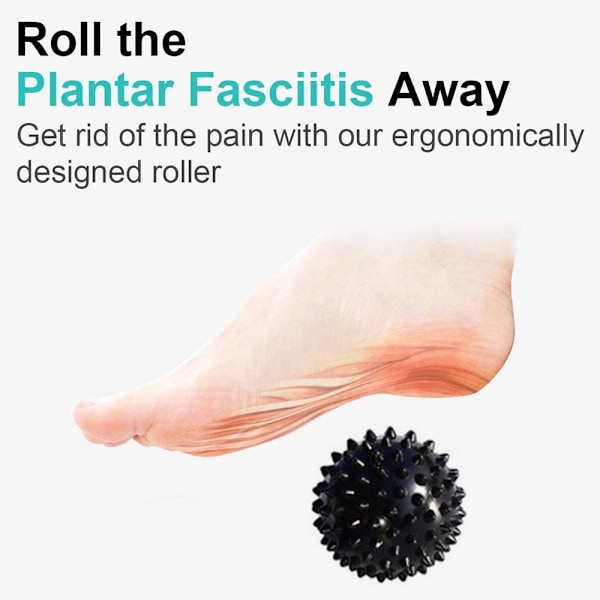 Fodmassage pindsvin bold rulle massage bold til plantar fasciitis - muskelrulle & sort