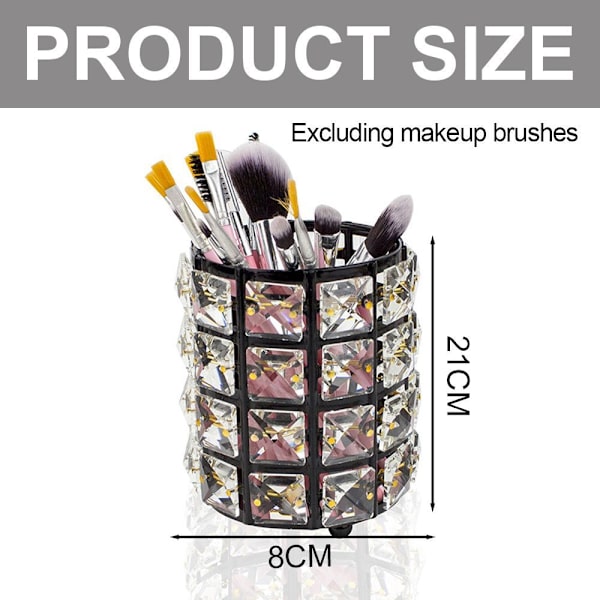 Akryl Makeup Penselholder Transparent Penholder Sort