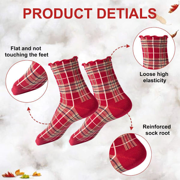 Ruffle Socks Cute Fancy Crew Socks Girls Mixed Color 3 KLB
