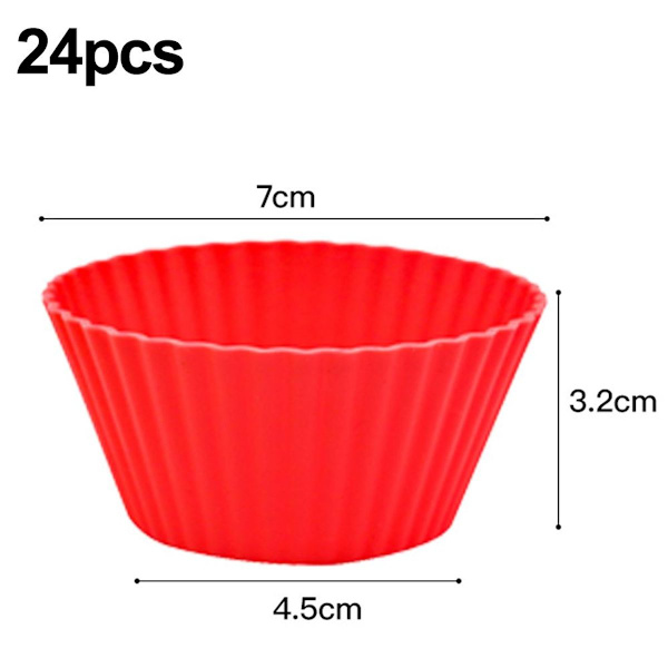 Silikone Mini Cupcake Holdere Mini Cupcake Cases Kage Rød KLB