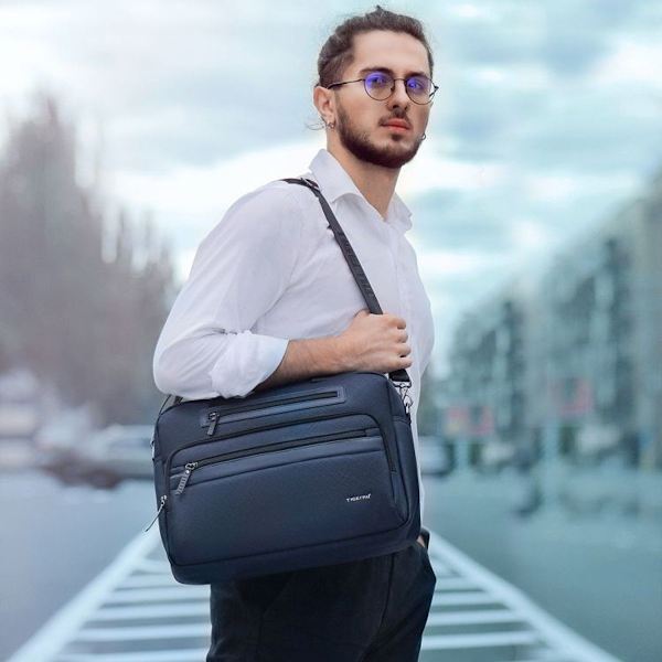 Tigernu T-L5207 Herre Business Laptop Bag Multifunksjonell Messenger Skulder Act