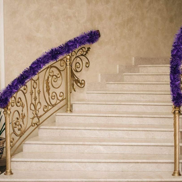 Mardi Gras Lilla Lametta Girlande Maske Metallic KLB