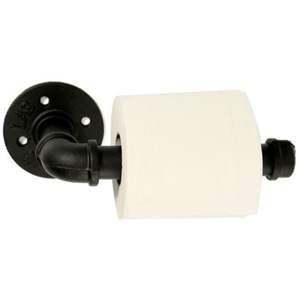 20cm Sort Metalrør Papirrullerholder til Toiletbadeværelse