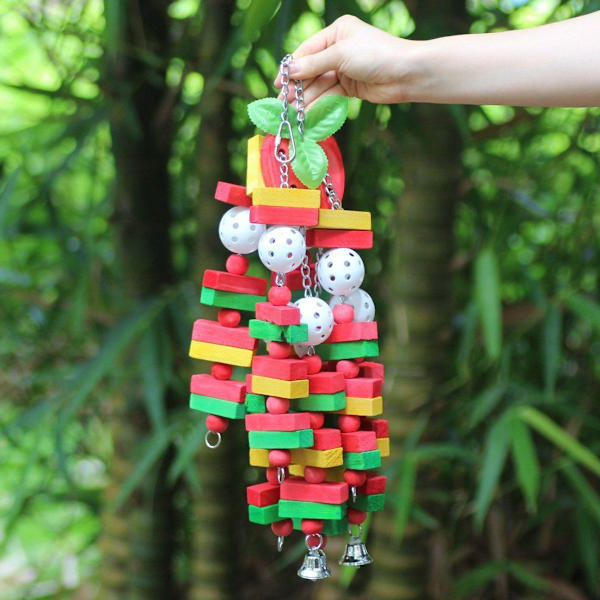 SunGrow fågeltuggleksak från The Perfect Parrot Toys hjälper till med KLB