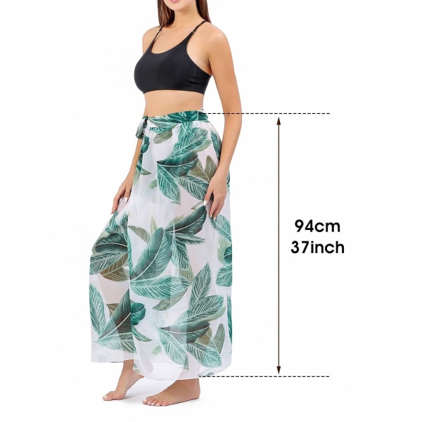 Sarong Coverup Bluse Kvinner Badedrakt Strand Tie Wrap Wrap Skjørt