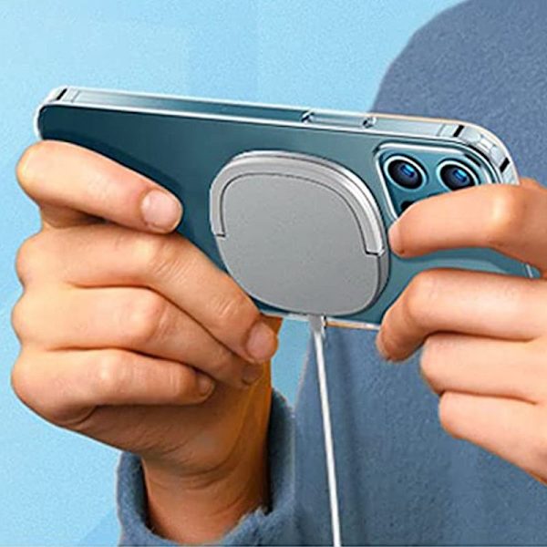 Magnetisk trådlös laddare kompatibel med MagSafe Silver