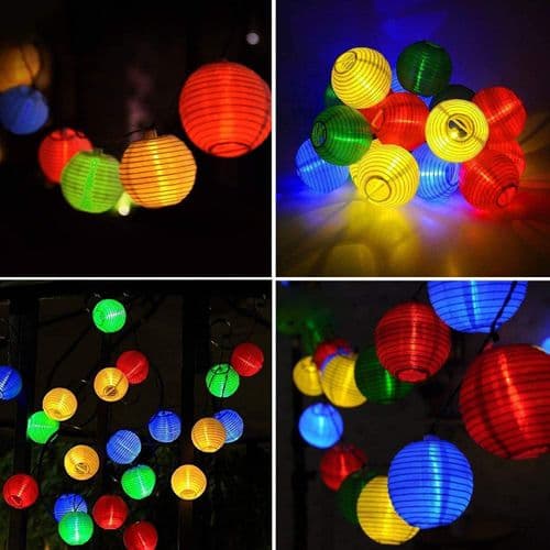 Solcelled Udendørs Feelygter 30 stk 6m LED Lanterne Feelygter Udendørs