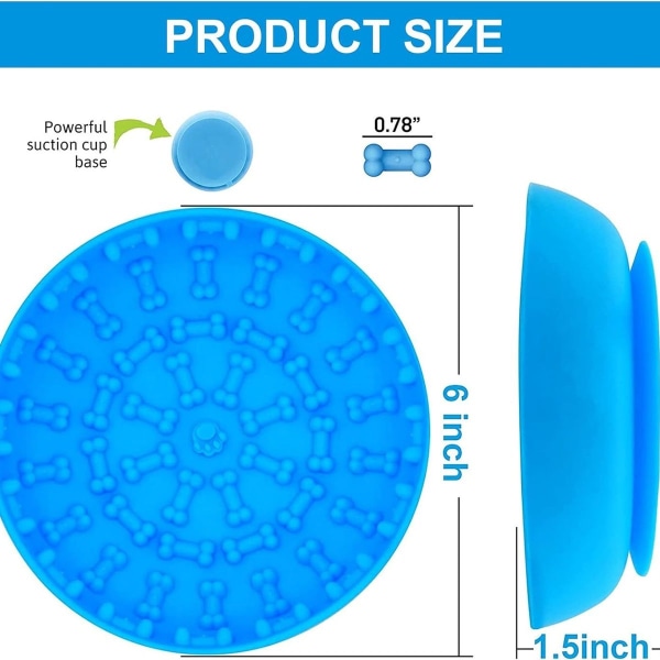Hundeslikkeskål: Langsomt foder til hunde med blå KLB