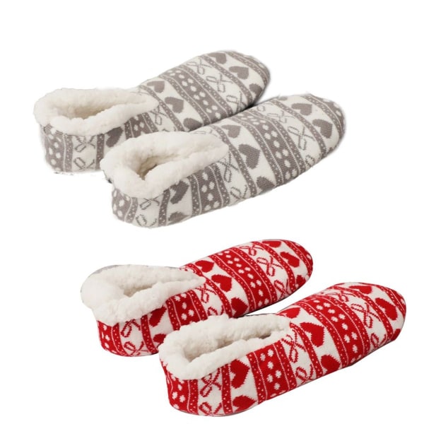 Koselige kvinners tøfler sokker varme fluffy fleece fôret sløyfe sokker KLB