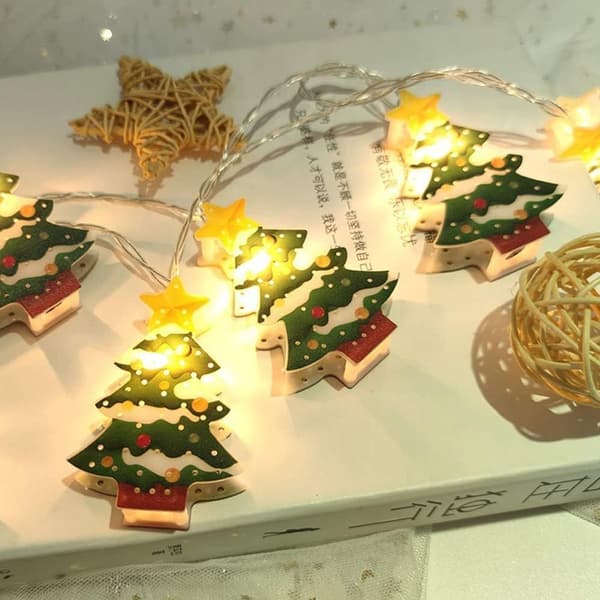 Julelys Kæde 3 m 20 LED Julepynt Fe Lys, Snemand KLB