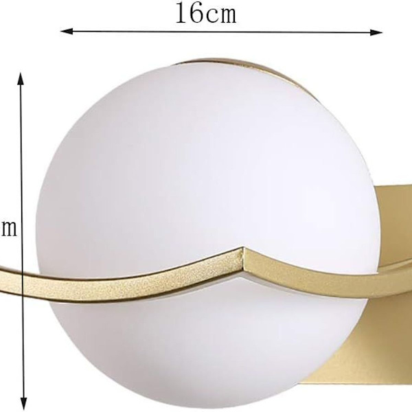 Moderne minimalistisk LED væglampe, kreativ glasvæglampe til KLB