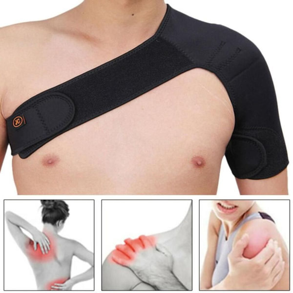 Skulderbandage skulderledsbandage støttebandage sportsbandage skulderbeskyttelse, en KLB