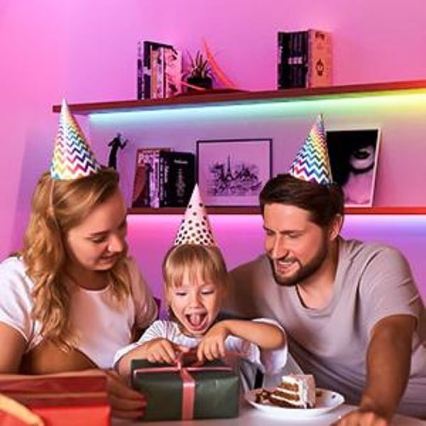 LED-nauha, RGBIC LED-nauha 5m, musiikkisynkronointi, segmenttiohjaus, värimuutos, 64