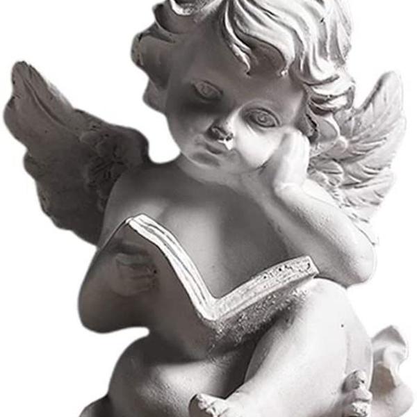 Resin Kerub Engel Have Statue, Charmerende Engel Skulptur, Mindesmærke Statue til
