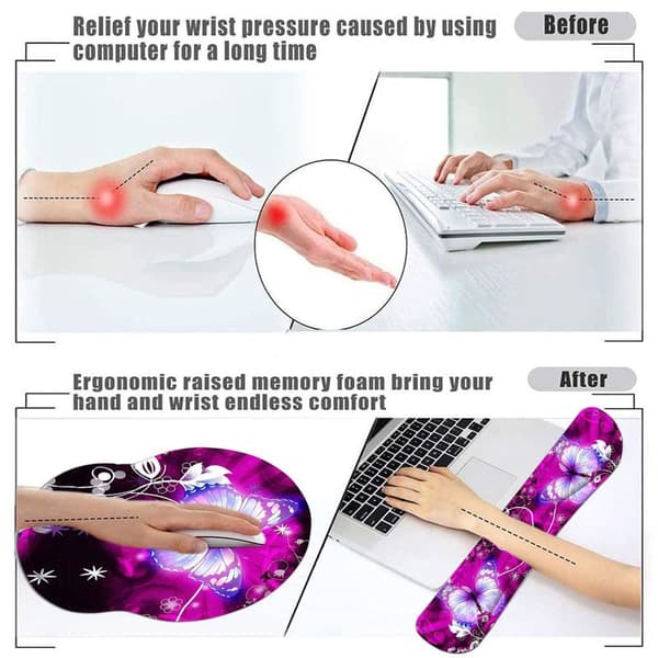 Ergonomisk musmatta för smärtlindring, handledsstöd för style4