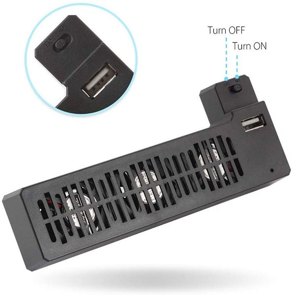 USB-ventilator til Xbox One X - 3 ventilatorer, USB-port, køling KLB