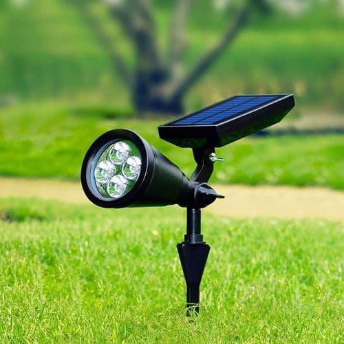 2x LED solcelle spotlight havelys landskabsspotlight til haven