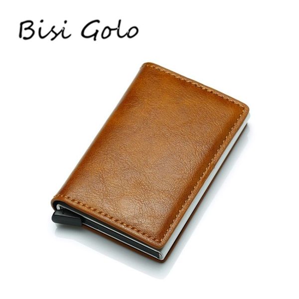 Automatisk popup anti-magnetisk RFID anti-stöld retro korthållare universell gel