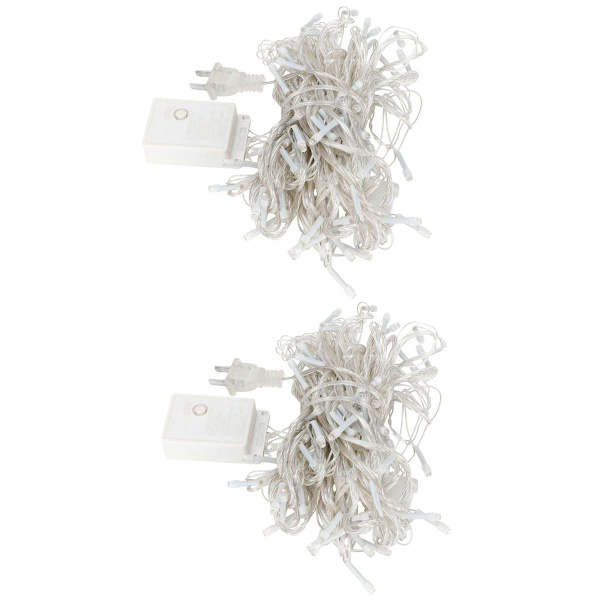 2 kpl 20 m 200 LED-sirunauhavalot 8 valaistustilalla KLB