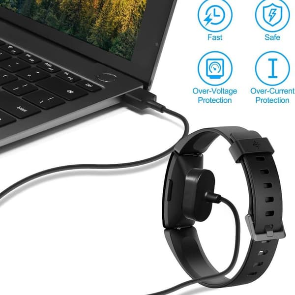 2-pakning] Ladekabel for Fitbit Inspire HR, for Fitbit Inspire og for