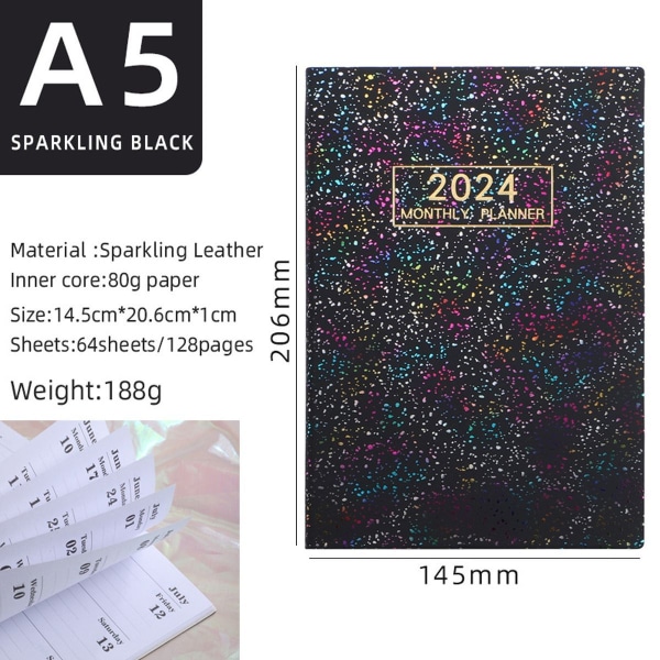 2024 Appointment Calendar - Weekly Planner 2024, 2024 Daily Planner, Glitter Style1 KLB