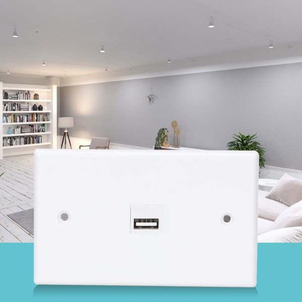 Hushålls USB 2.0 laddningsuttag med vägguttag KLB
