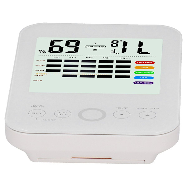 Touch Screen Termohygrometer Elektronisk Digital Vægmonteret KLB