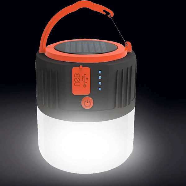 Solcelledrevet Camping Lys USB Genopladelig Bærbar LED Camping Lanterne Vandtæt