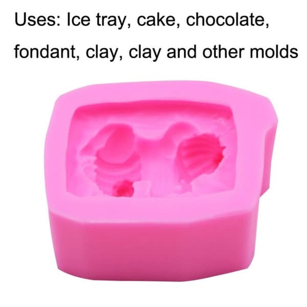 2 st Fondant Tårtchoklad Silikonform (Rosa)