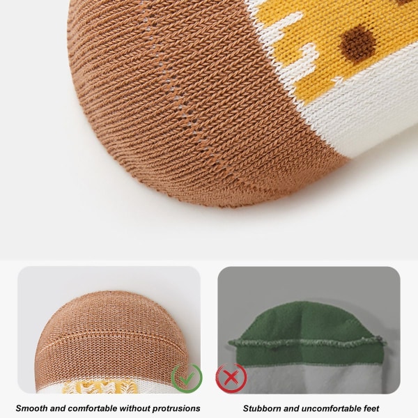 Set med söta girafftryckta tecknade strumpor för flickor, 14-16 cm KLB