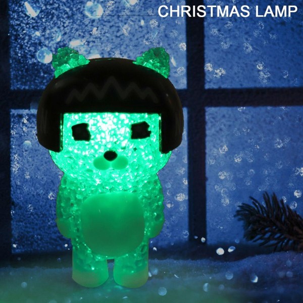 Jouluinen LED-yövalaisin minileluvärinen valo söpö kissalahja KLB