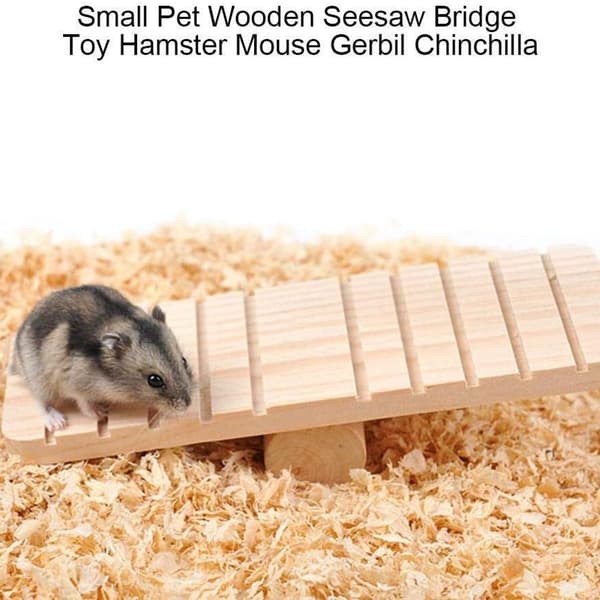 Træ vippe stol hamster legetøj lille dyr spil hus bur KLB