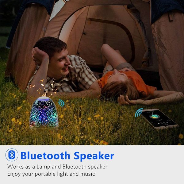 Bluetooth-kaiutin, värillinen LED-yövalo, kannettava langaton KLB