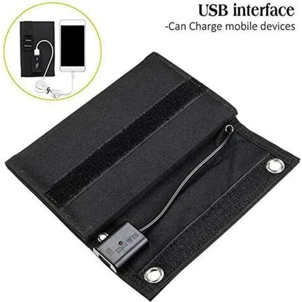 20W Fällbar USB 5V Solpanel Bärbar Bärbar Solpanel Sido Hållare