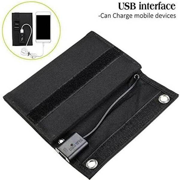 20W Taitettava USB 5V Aurinkopaneeli Kannettava Kannettava Aurinkopaneeli Sivuteline