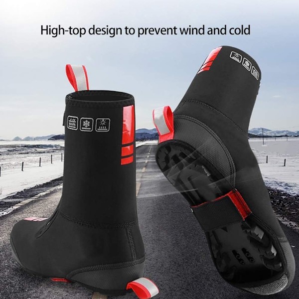 Unisex Cykelsko-overtræk, vinter, størrelse XXL, sort