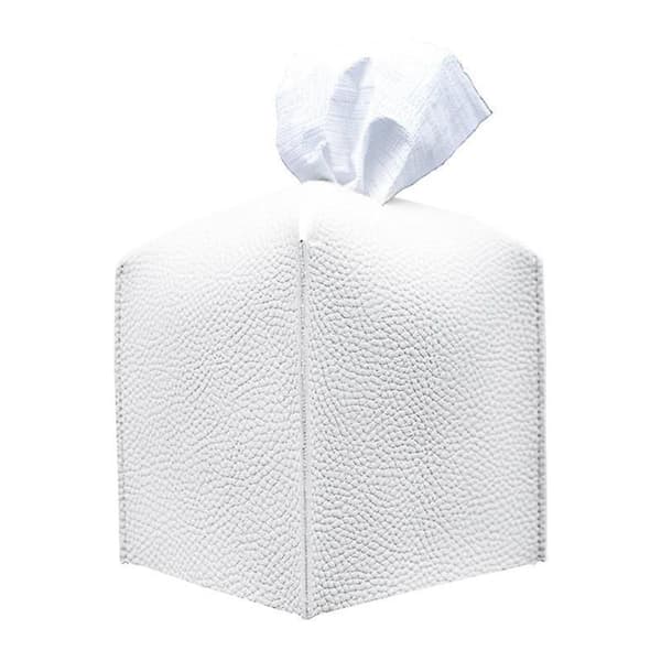 3 stk. firkantet dekorativ PU læder tissue box