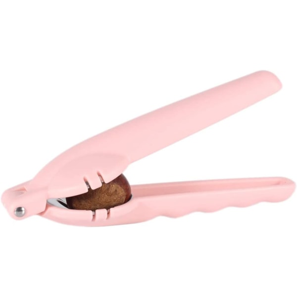 Kastanjeklipp Kastanjeklipp 17*5.5cm Rosa, Manuell Kastanjeknekker Hasselnøttopner Rustfritt Stål Kastanjeknekker, Valnøtt og Kastanjeklipp