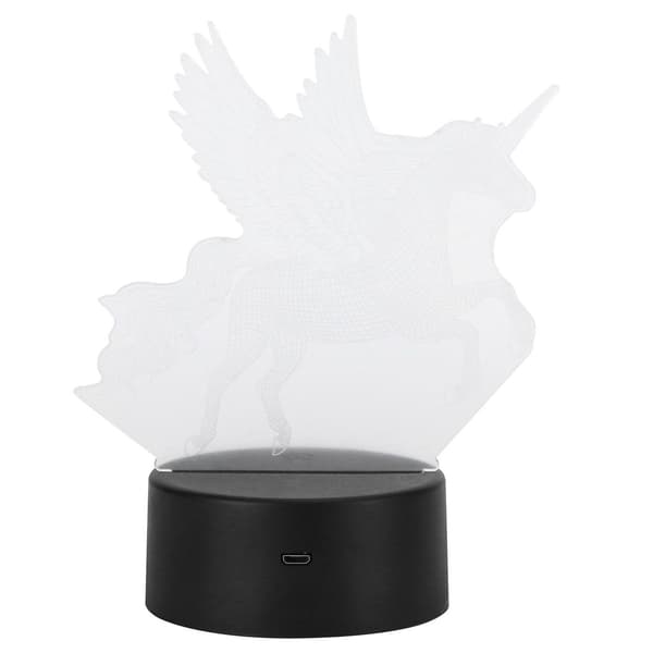 Farverig 3D lyslampe, LED touch-styring, dyrefigur, kunst KLB