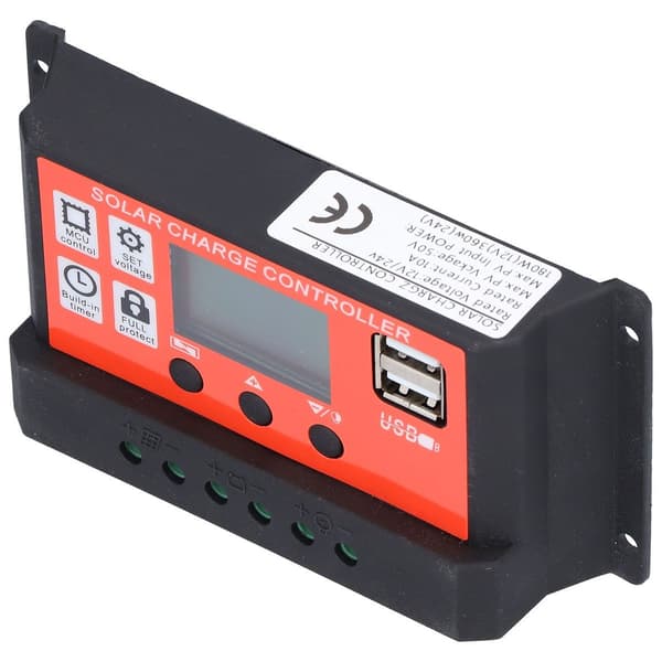 10A 12V/24V PWM LCD Solcelle Ladningsstyring Regler KLB