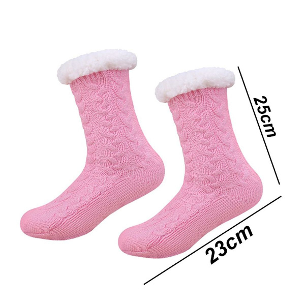 Mjuka tofflor Strumpor Mjuka Mysiga Varma Vinterstrumpor Rosa KLB