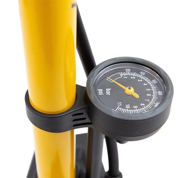 Golvpump för cykel, golvluftpump, cykelpump med stor tryckmätare för att visa trycket KLB