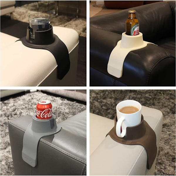 Silikone kopholder til lænestol, sofa, caddy, sofa, grå