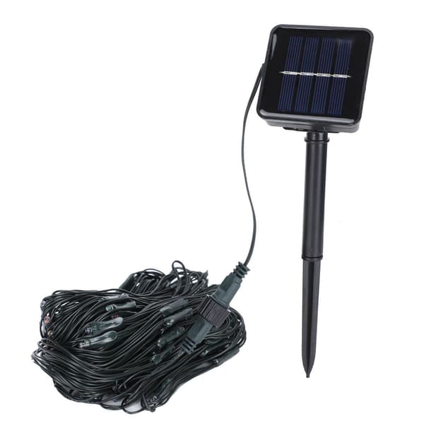 100 LED 1,5x1,5m Mesh Lys Farverige Solcelle Lyskæder 8 Tilstande KLB