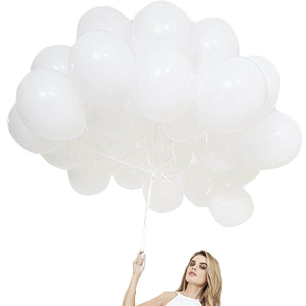 Beishida 200 stk. balloner hvide 5 tommer hvide latex