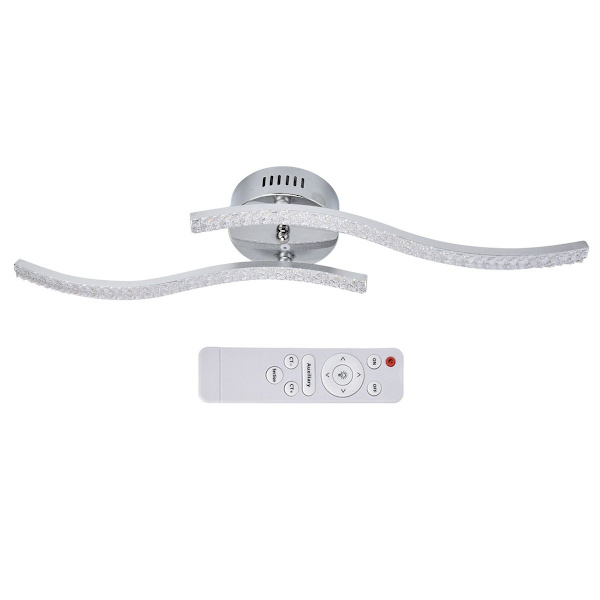 LED-taklampe, 3-farget, med fjernkontroll, dimbar, bølget KLB