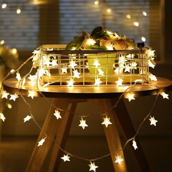 Stjärnformade LED-slingor Party Home Bedroom Dekoration KLB