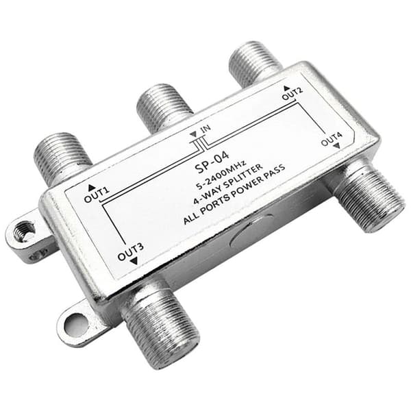 Distributör - 4-vägs splitter, helt skärmad, Unicable & HD lämplig för